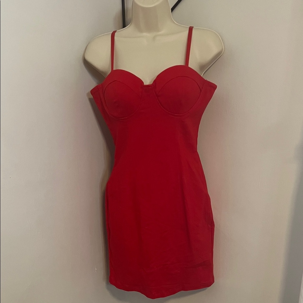 Red Mini Dress Womens XL Sleeveless Party Club Cocktail Dress